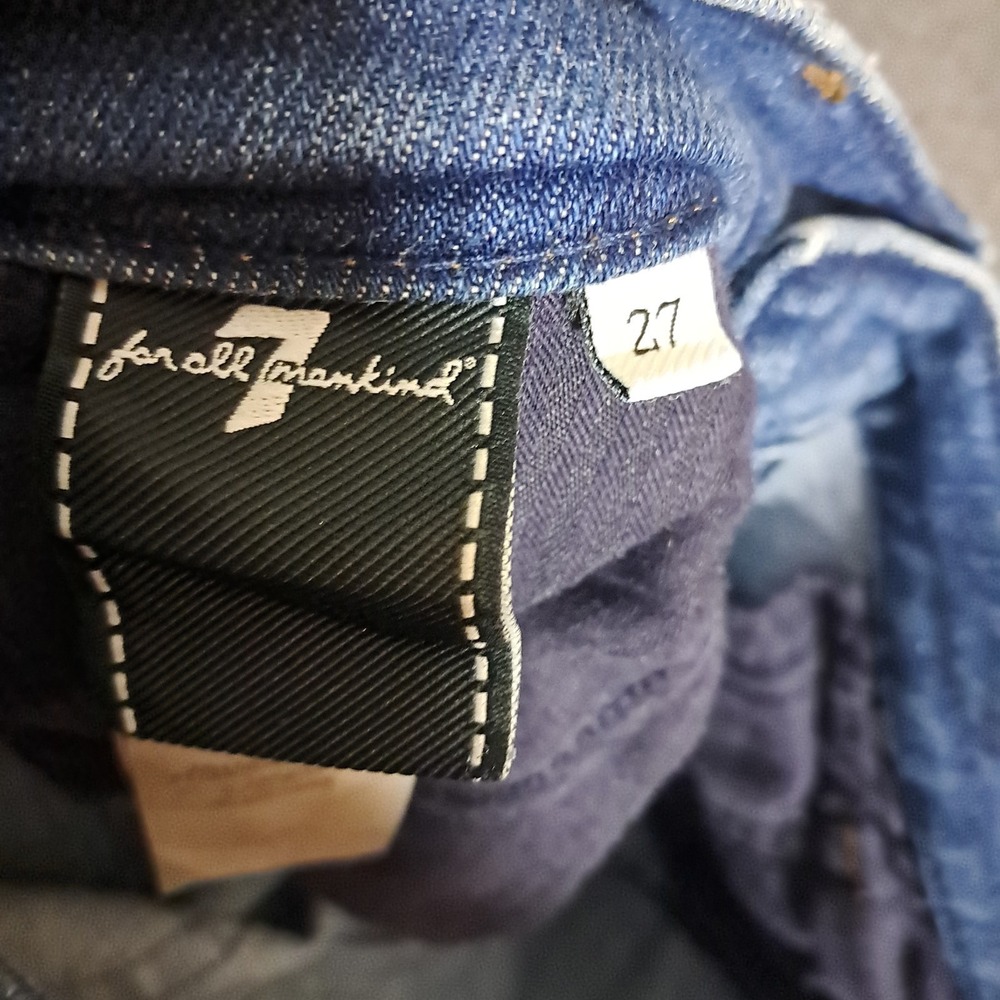 7 For All Mankind Dojo‎ Tailorless Jeans 27 Embroidered Y2K Flared Santa Rosa - Picture 10 of 14